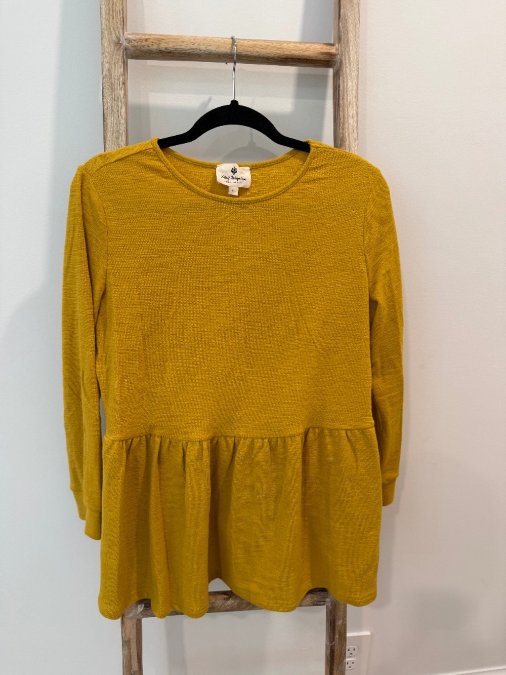 Mustard Peplum Top